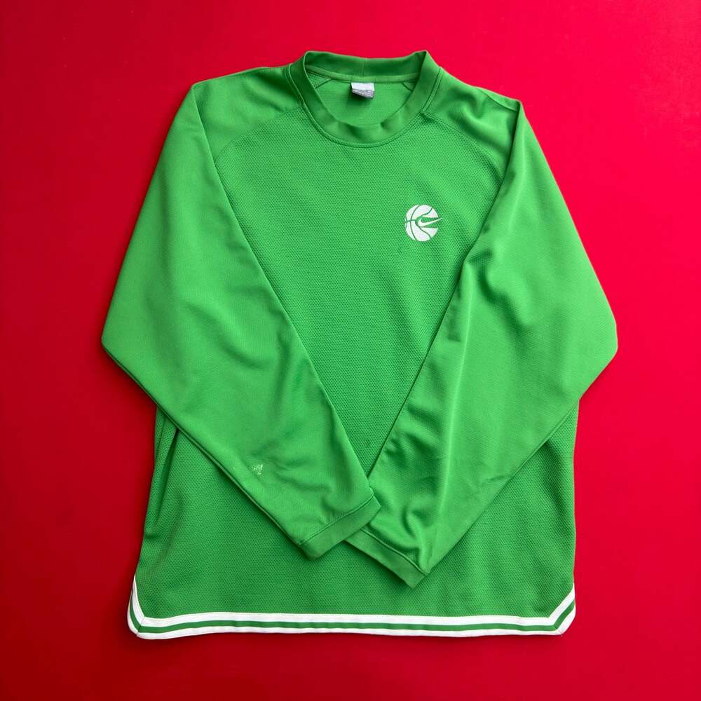 Vintag Y2K Nike‎ Basketball Long Sleeve Pullover Celtics Green Size XXL